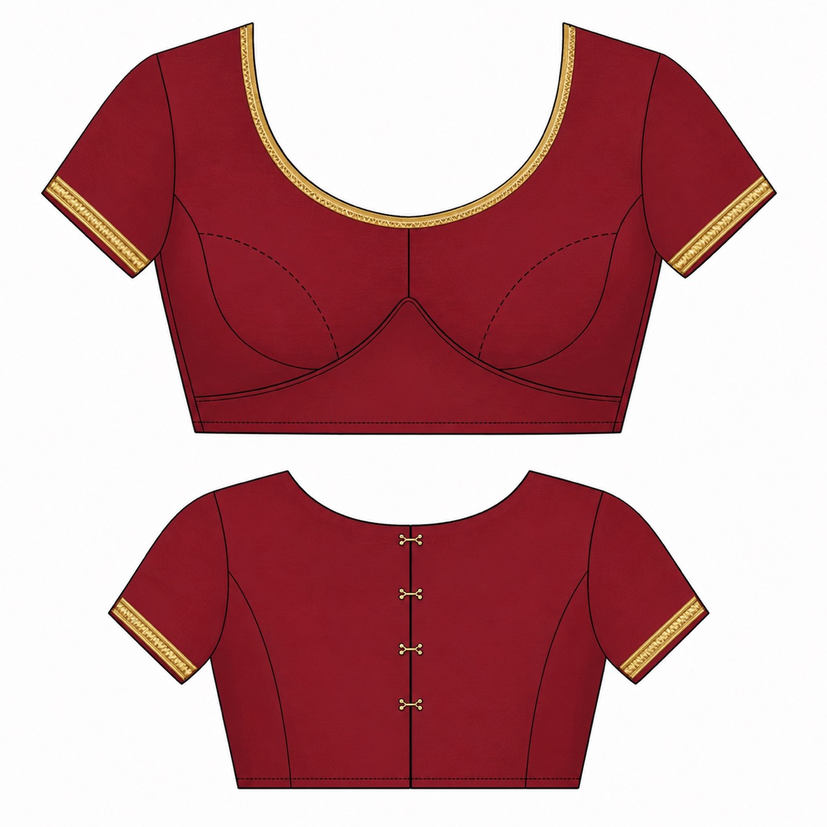 Katori Cup Blouse Pattern: Complete Drafting & Measurement Guide