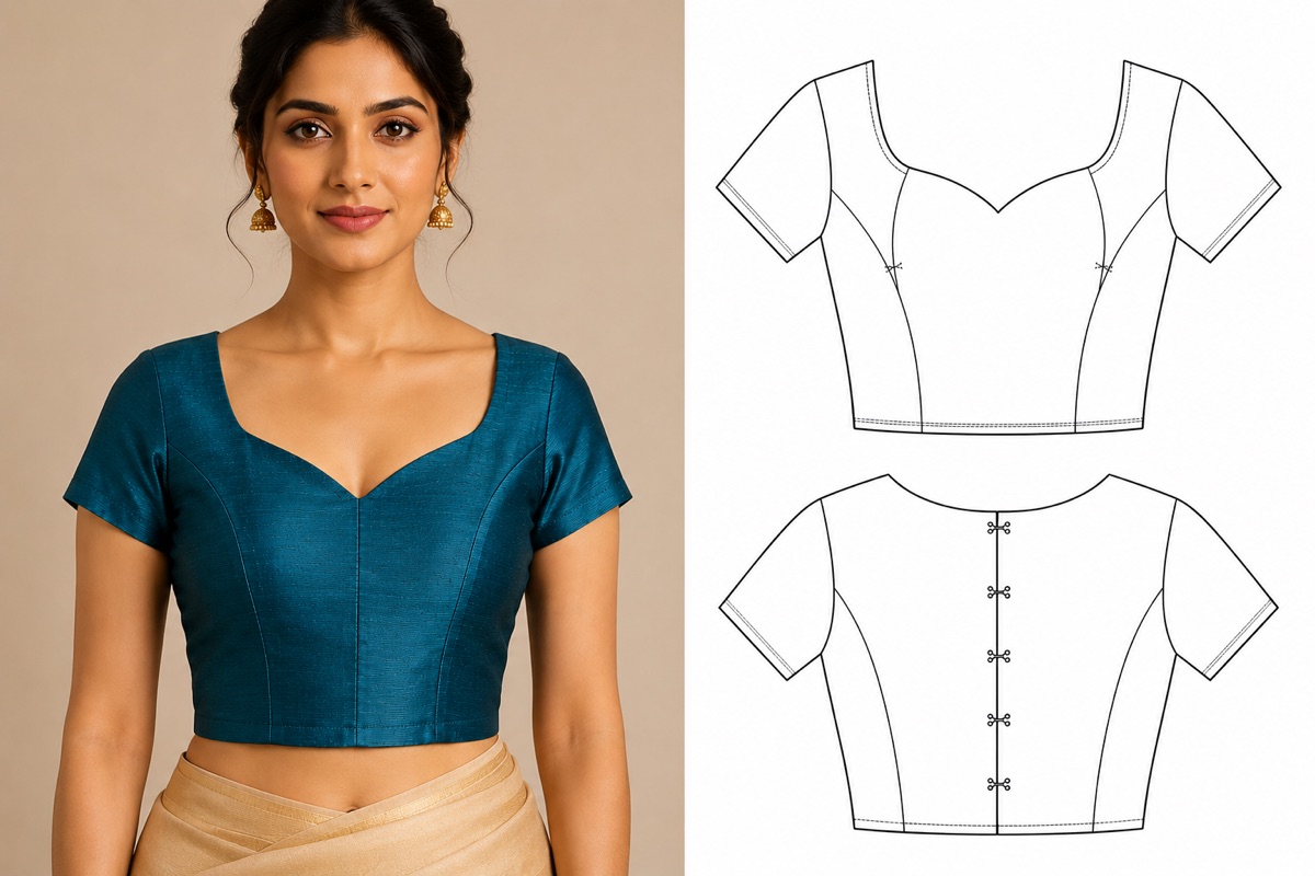 Princess Cut Blouse Pattern: Drafting Guide for a Sculpted Silhouette